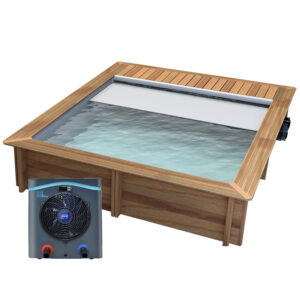 Piscina in legno BWT URBAN 4.2×3.5 h 1.33 m con pompa di calore