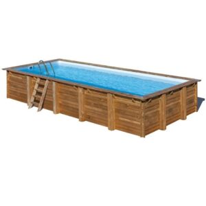 Piscina in legno GRE BRAGA 8.15x4.20 h 1.46 m